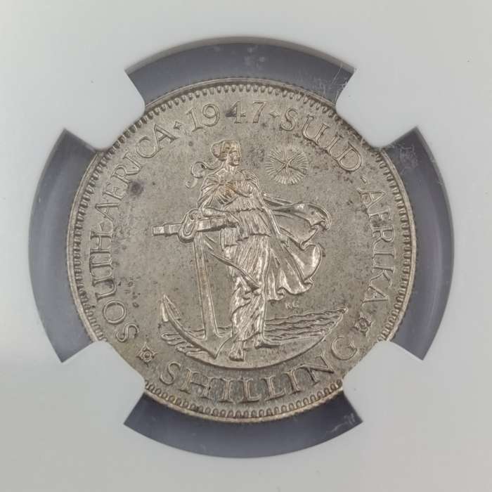 1947 SA Union Proof 1 Shilling graded PF63 by NGC