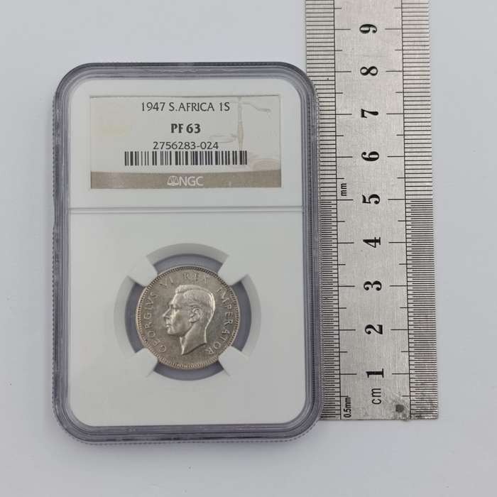 1947 SA Union Proof 1 Shilling graded PF63 by NGC
