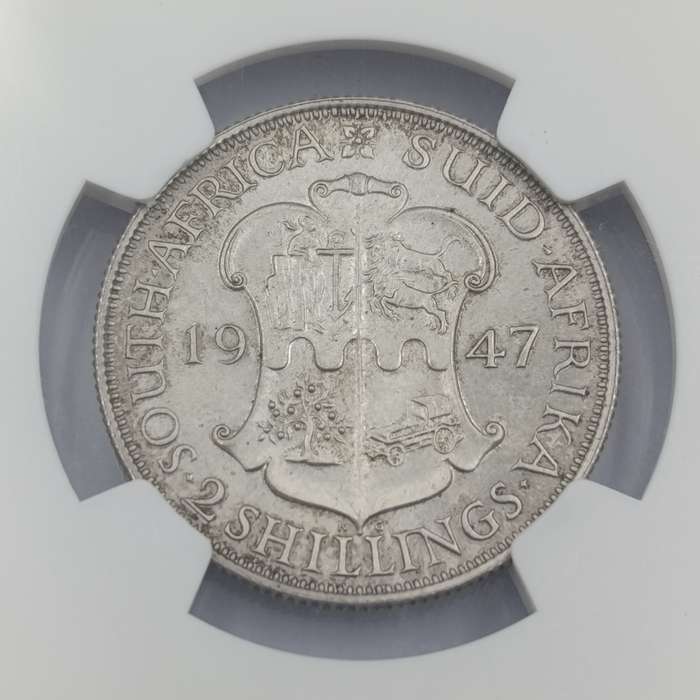 1947 SA Union Silver Proof 2 Shilling graded PF 64 by NGC