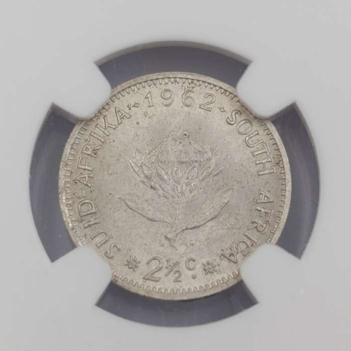 1962 RSA Silver 2 1/2 cent graded MS66 by NGC