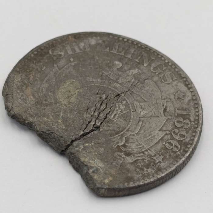 1896 ZAR Kruger half crown lead prison copy