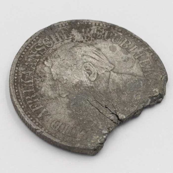 1896 ZAR Kruger half crown lead prison copy