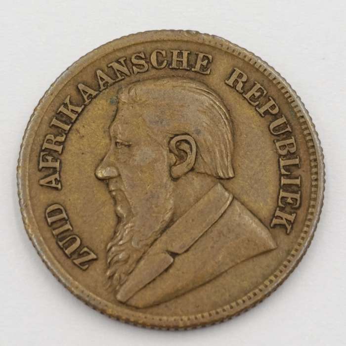 1896 Paul Kruger imitation brass sovereign token