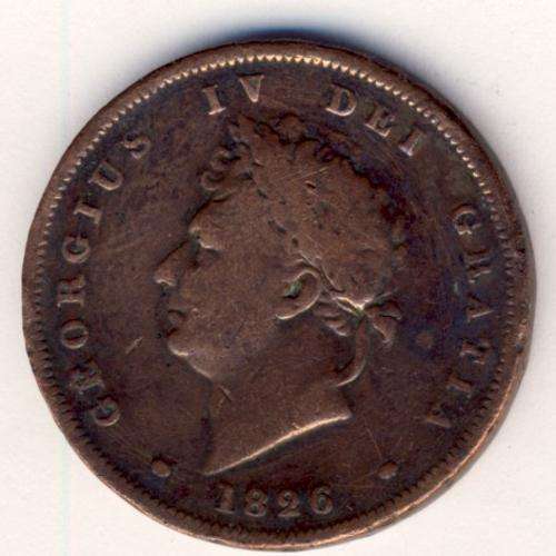 1826 George 4 Penny as per scan
