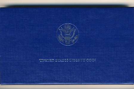 USA 1986 Liberty Proof dollar in box of issue