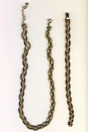 40cm Rolled Gold Necklace as per scan - also bracelet