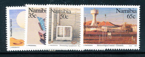 Namibia - 1991 - Cent of Weather Services - Set of 4 mint unhinged . SG 31-34 .
