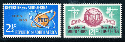 South Africa - 1965 - I.T.U. - Set of 2 mint unhinged . SACC 250-251 .