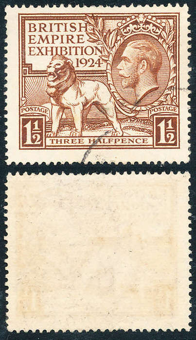 Great Britain - 1924 - Empire Exhibition - 1½d brown fine used . SG 431 .