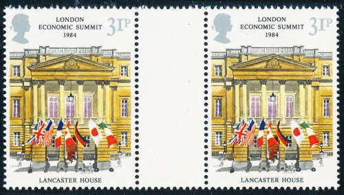 Great Britain - 1984 - Economic Conference 31 P gutter pair mint unhinged . SG 1253 .
