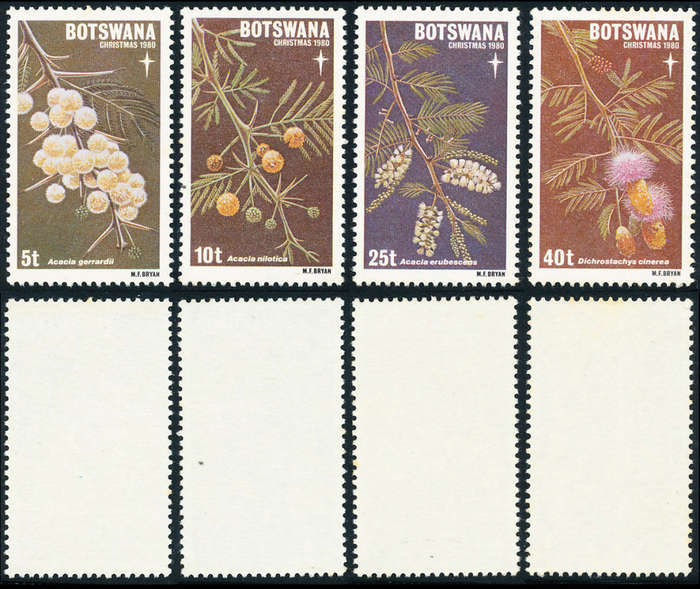 Botswana - 1980 - Christmas - set of 4 u.m. SACC 473-476 .