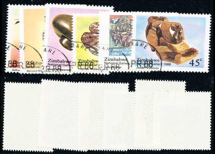 Zimbabwe - 1988 - National Gallery - set of 6 fine used . SG 728-733 .
