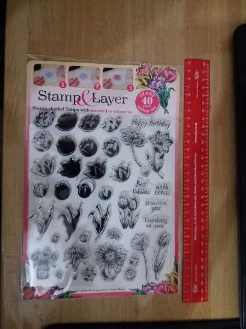 Layered clear stamps Tulips plus extras