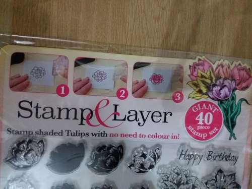 Layered clear stamps Tulips plus extras