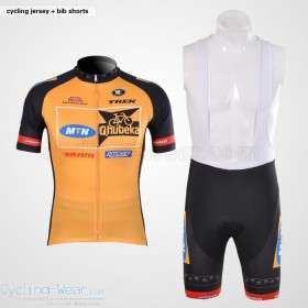 2012 Mtn Qhubeka Trek Sram Short Sleeve Cycling Jersey And Bib Short Kit - Medium
