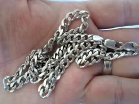 WOW!! CHUNKY ITALIAN STERLING SILVER CHAIN, 550 X 7 X 2,5 mm 42,6 grams WOW!!