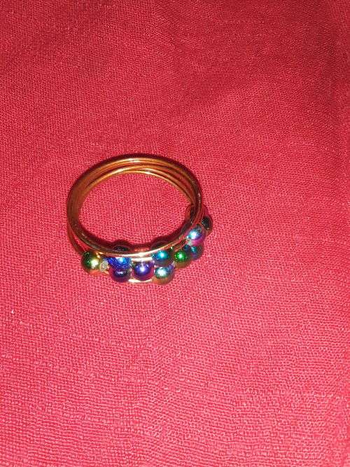 BEAUTIFUL Costume Ring with Colour Beads