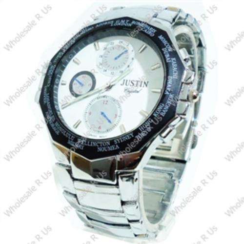 Gents Link Bracelet Watch - Silver