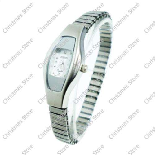 Ladies Elegant Stretch Band Watch Silver