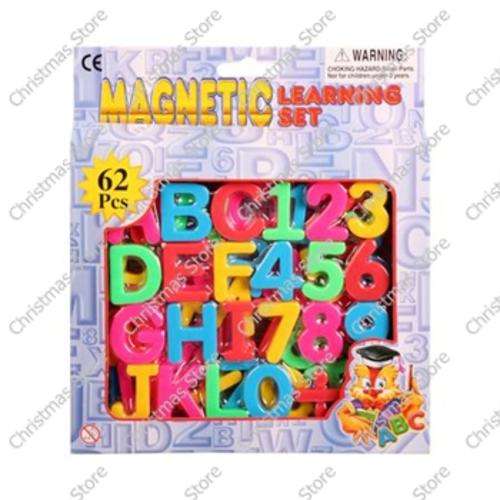 Magnetic Alphabet Numbers and Operation Signs Learning Set 62Pc