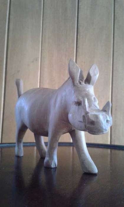 A Suberb Warthog Woodcarving