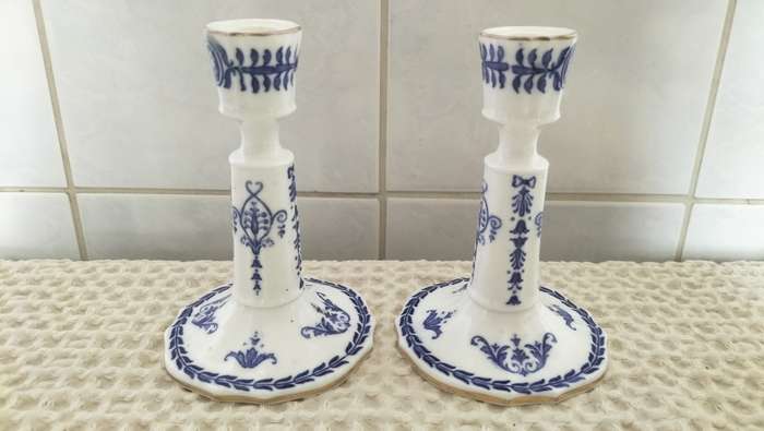 Magnificent Pair Of Vintage Wedgwood Candlesticks