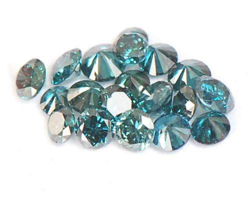 Natural Earth Mined Round Brilliant Cut Blue Diamonds Pointers for Jewellery Mountings