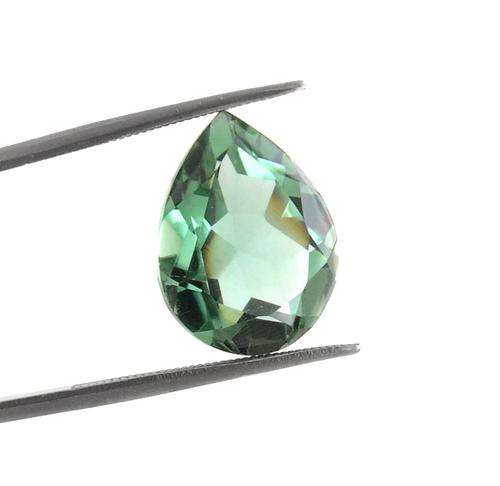 Unmounted 8.54 Ct MGL Certified Pear Shape Green Amethyst Gemstone
