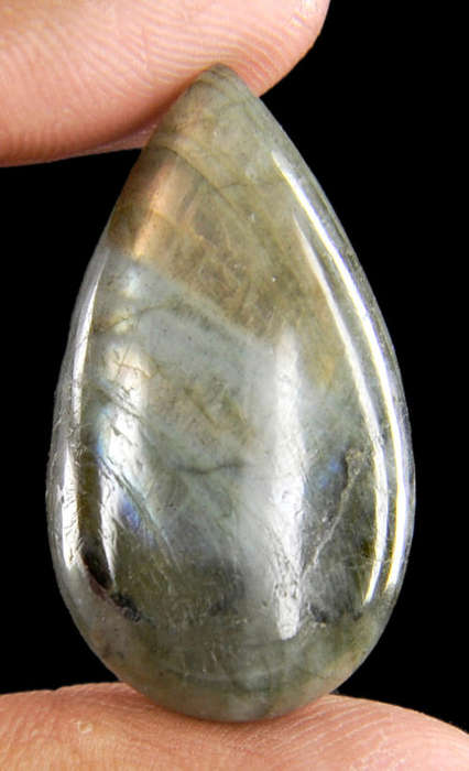 64.95 Ct Teardrop Shape Cabochon Labradorite Gemstone MGL Certified