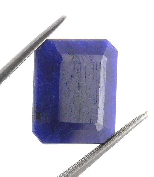 11.05 Ct Certified Emerald Cut Blue Sapphire Gemstone - Step Cut Lustrous Blue