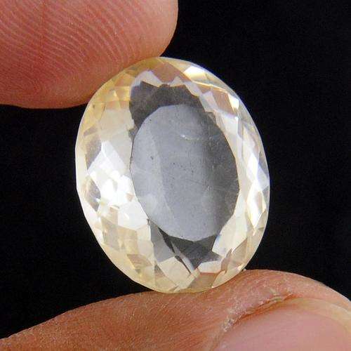 Certified 17.04 Ct Oval Shape Citrine Gemstone