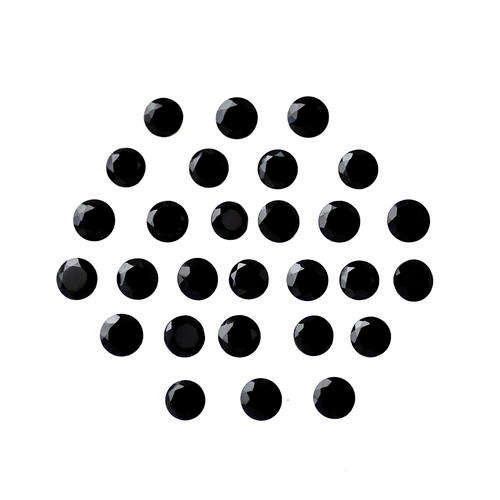 Natural Black Spinel Top Quality 3mm Faceted Round 25pcs Lot Loose Gemstone