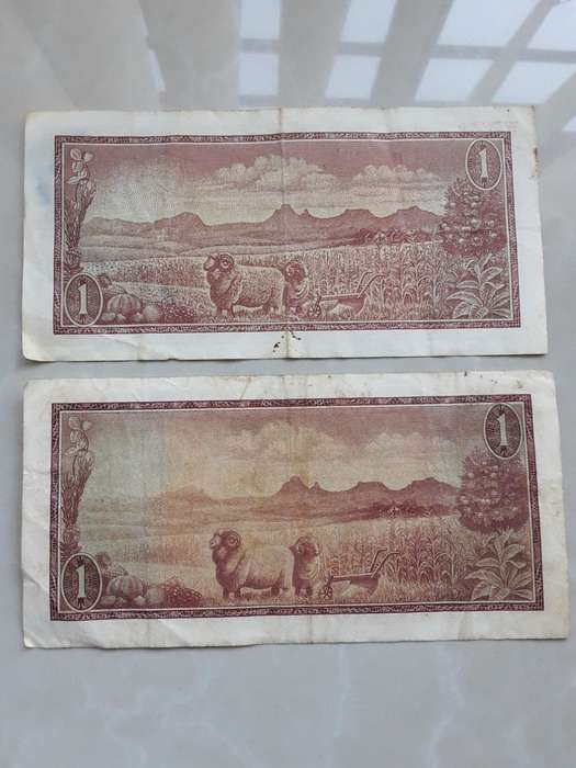 8X South Africa 1 Rand notes- TW de Jongh