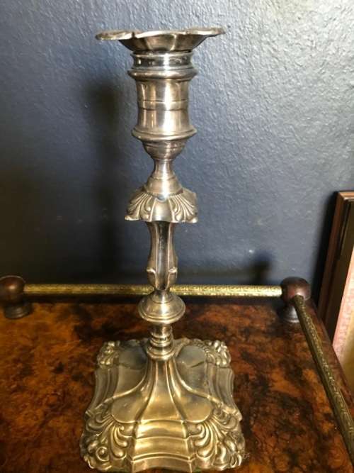 Pair of Hallmarked Silver Candlesticks ( 25 cm high )
