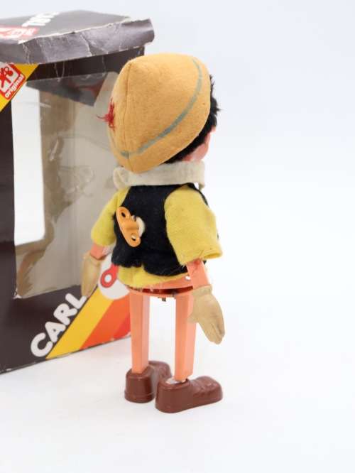 Original Pinocchio Wind up Figurine in box ( 23 cm ) by Carl Germany