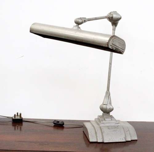 Beautiful Original Art Deco Desk Lamp circa 1940s , Chicago , America ( 90 x 48 x 45 cm )