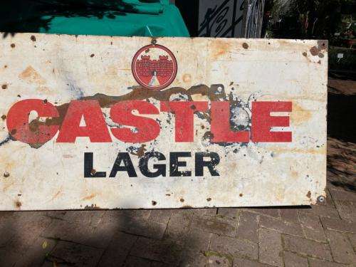 Original Castle Lager Enamel Sign ( 175 x 84 cm )