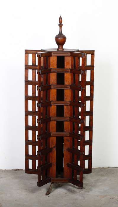 Rare Mahogany Shop Display Postcard Stand ( 115 x 43 cm )