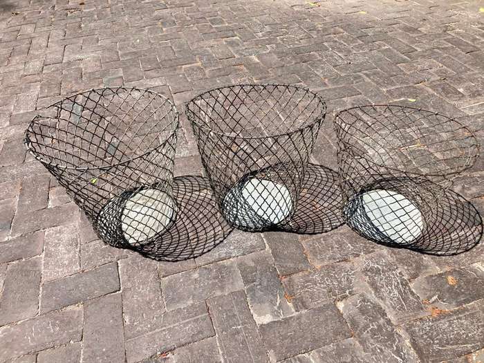 Collection of 3 School Wire Paperbins