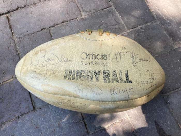 Rugby : Genuine Top Seed Leather Rugby Ball