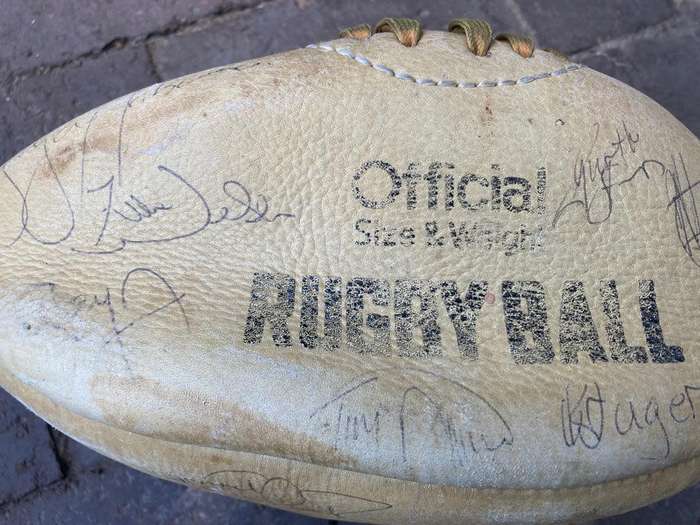Rugby : Genuine Top Seed Leather Rugby Ball