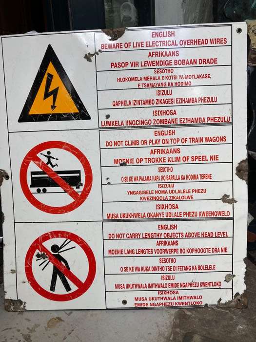 Rare Original Enamel SAR Sign in 5 Languages ( 70 x 60 cm )