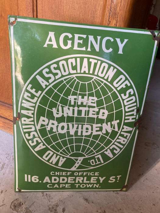 Vintage Enamel United Provident Sign ( 46 x 33 cm )