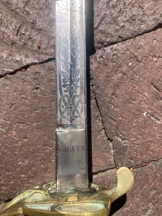 British Naval Sword blade by Grieves ( 95 cm )