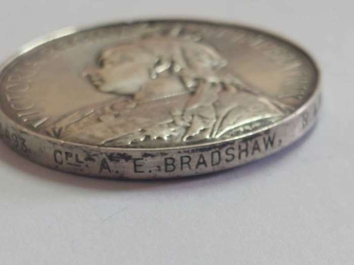 Boer War Silver Medal. Cpl AE Bradshaw , RAMG