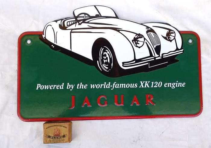 Enamel Embossed Jaguar Sign ( 37 x 23 cm )