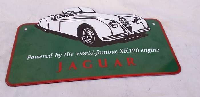 Enamel Embossed Jaguar Sign ( 37 x 23 cm )