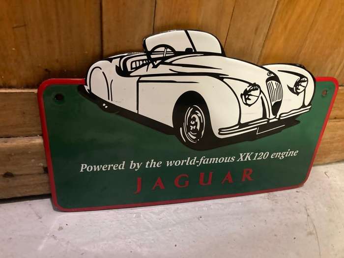 Enamel Embossed Jaguar Sign ( 37 x 23 cm )