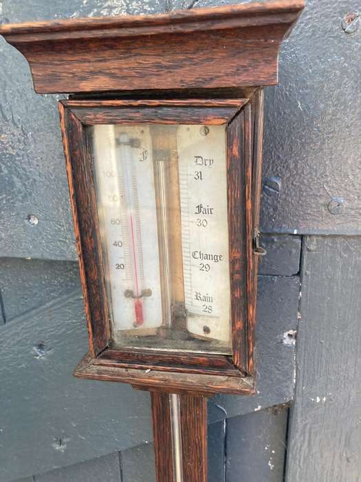 Victorian Mahogany Stick Barometer (95 cm )
