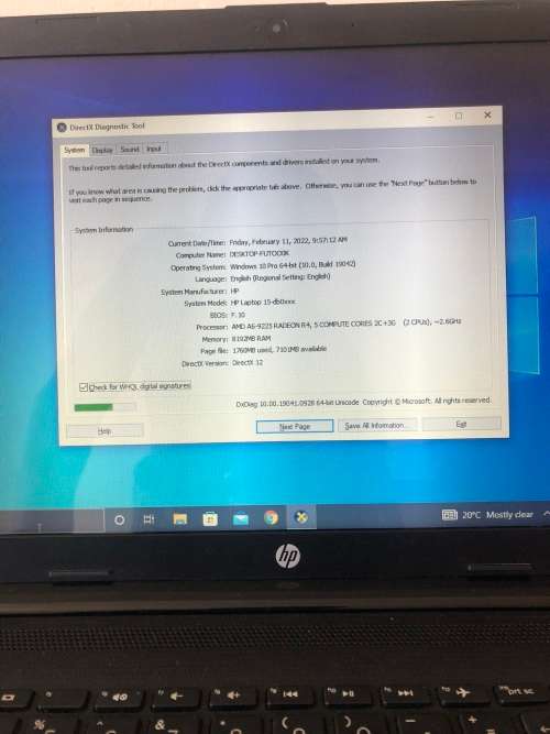 PERFECT CONDITION HP 15 laptop, 8GB RAM, 128SSD + 1TB HDD, Hybrid AMD 7th generation graphics card